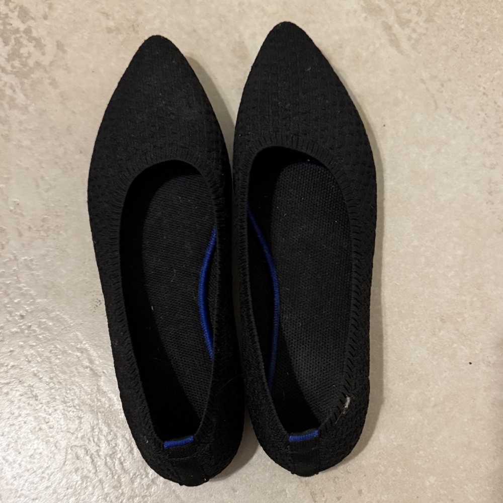 Women's Black Knit Flats